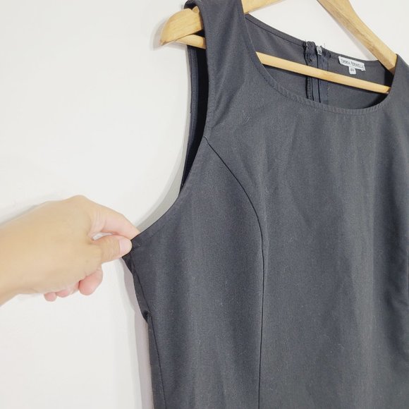 Emma Pernelle Little Black Dress Sleeveless Classic A-Line Shift Stretch 48 - Picture 3 of 11